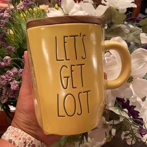 Let’s Get Lost Rae Dunn mug with Topper